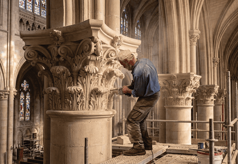 Figure 9. …so the cathedral can be built around him.