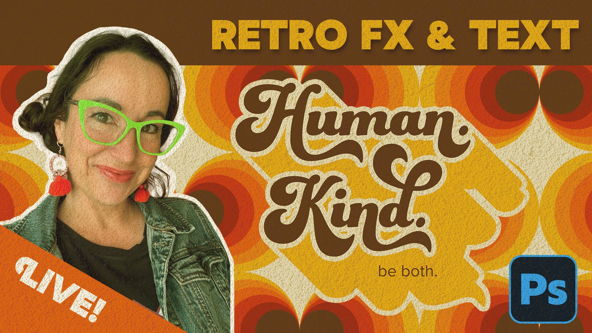 CreativePro Livestream video with Khara Plicanic retro text effects in Photoshop