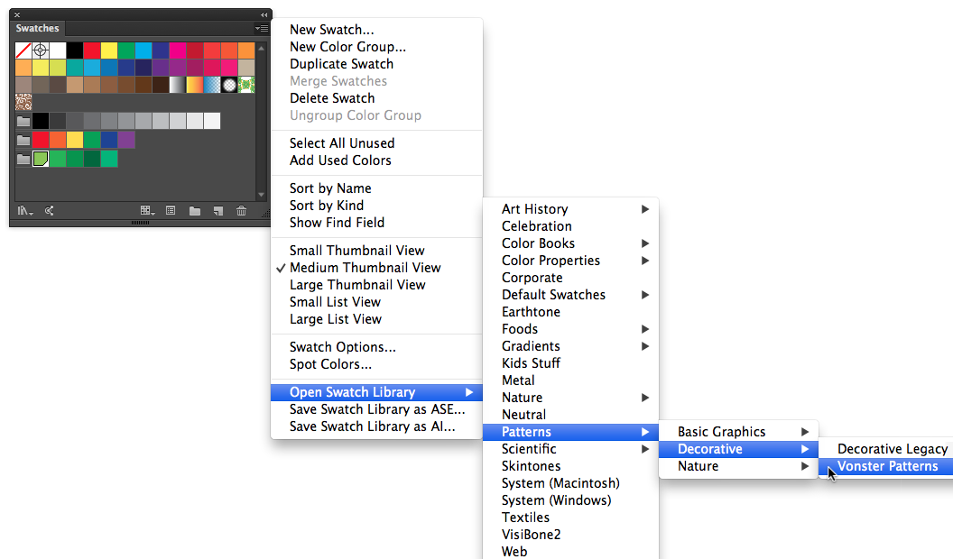 Illustrator Swatch Libraries