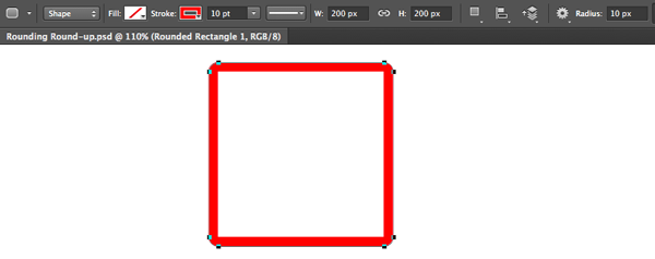 create rounded rectangle photoshop