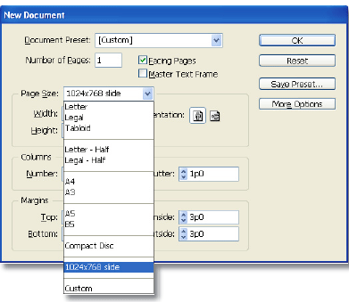 custom page size in bookwright