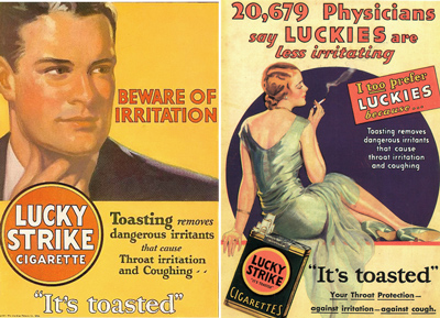 Lucky Strike Cigarette - Physician It's Toasted - 1930's