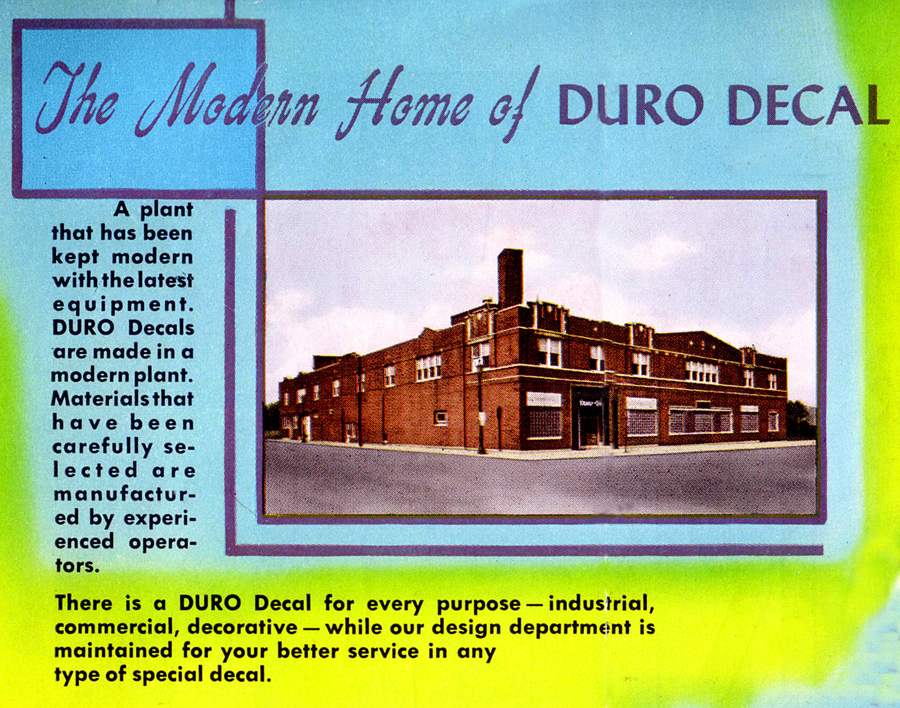 Duro Decal Company, est. 1938 - Made-in-Chicago Museum