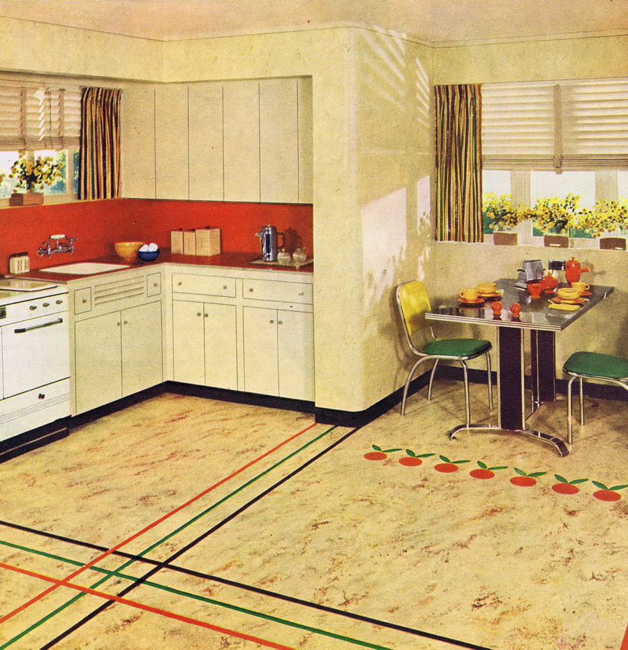 Retro Linoleum Kitchen Flooring Things In The Kitchen   20091002SAWG Fg20a 