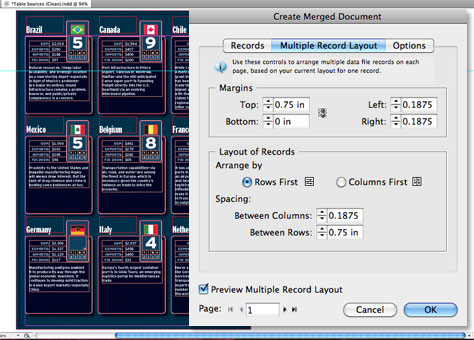 indesign data merge multiple lines in one cell