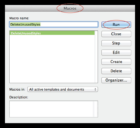 delete unused styles in word for mac