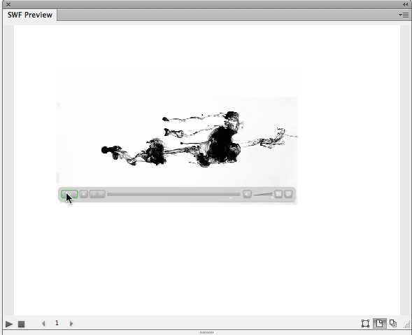 previewing video controls in InDesign's SWF preview panel