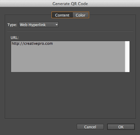 InDesign CC Generate QR Code