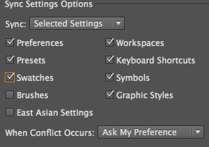 sync settings