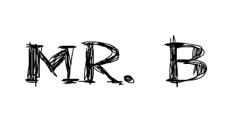 Type sample of Mr. B. font