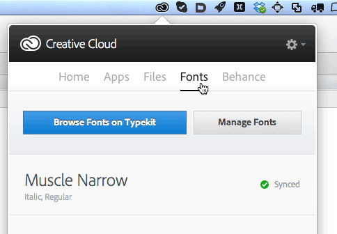 using adobe creative cloud fonts on websites